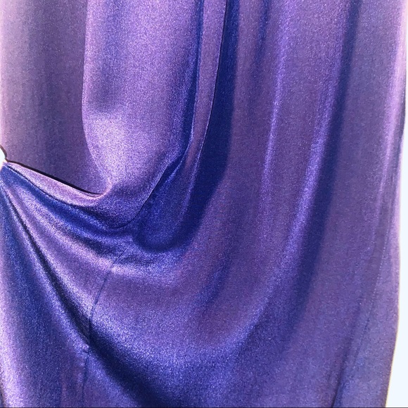 Olivaceous 100% silk layered plum maxi skirt - Picture 12 of 16